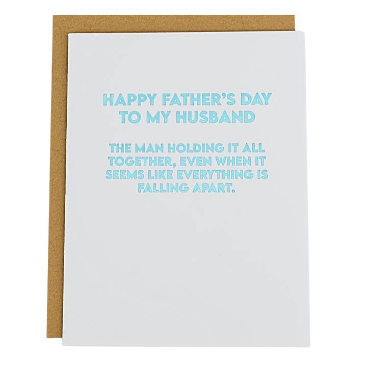 Happy Father’s Day to my Husband (man keeping it all together) - Father's Day Card
for wholesale by Chez Gagné