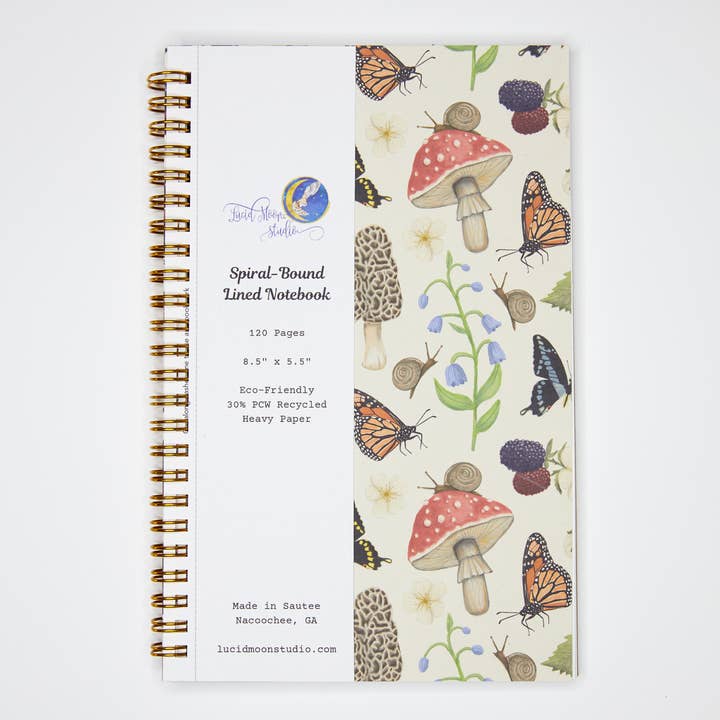 Lucid Moon Studio, LLC - Wholesale Notebook - Nature Finds Eco-Friendly Spiral Bound Notebook0