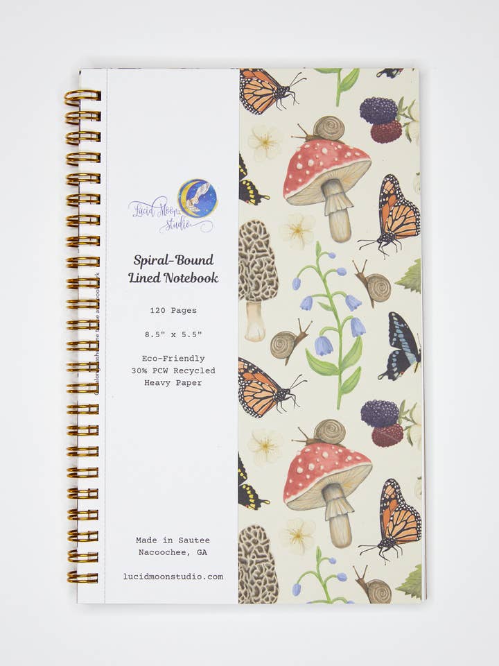 Cahier à spirale écologique Nature Finds pour la vente par Lucid Moon Studio, LLC