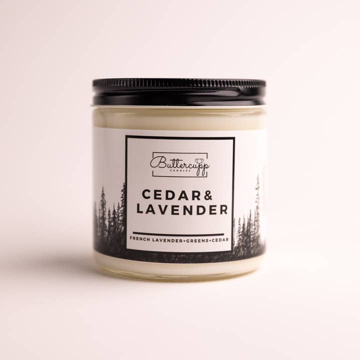 Buttercupp Candles - Wholesale Travel Candles - Cedar & Lavender | Woodsy Scented | Soy Candle | Tin Candle