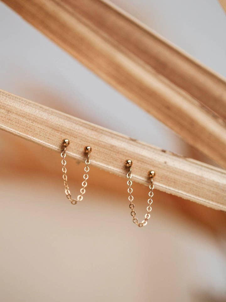 Swing Studs | 14kt Gold Fill + Sterling Silver for wholesale by Hello Adorn