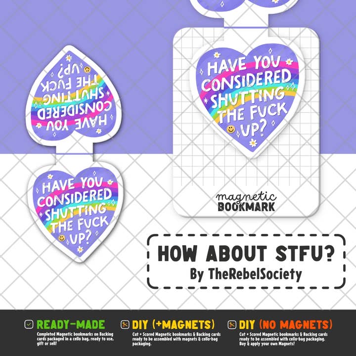 How about STFU? | Magnetic Bookmark for wholesale by Stickiply
