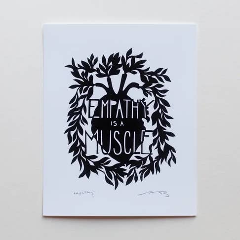 Impresión "La empatía es un músculo" 11x17" para venta al por mayor de Anna Brones
