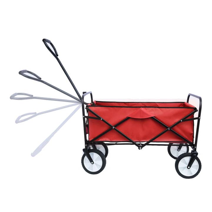 Hard Rock Health Stores - Wholesale Beach Accessories - Outdoor Folding Wagon Garden ; Large Capacity Folding Wagon Garden Shopping Beach Cart ; Heavy Duty Foldable Cart; for Outdoor Activities; Beaches; Parks; Camping5