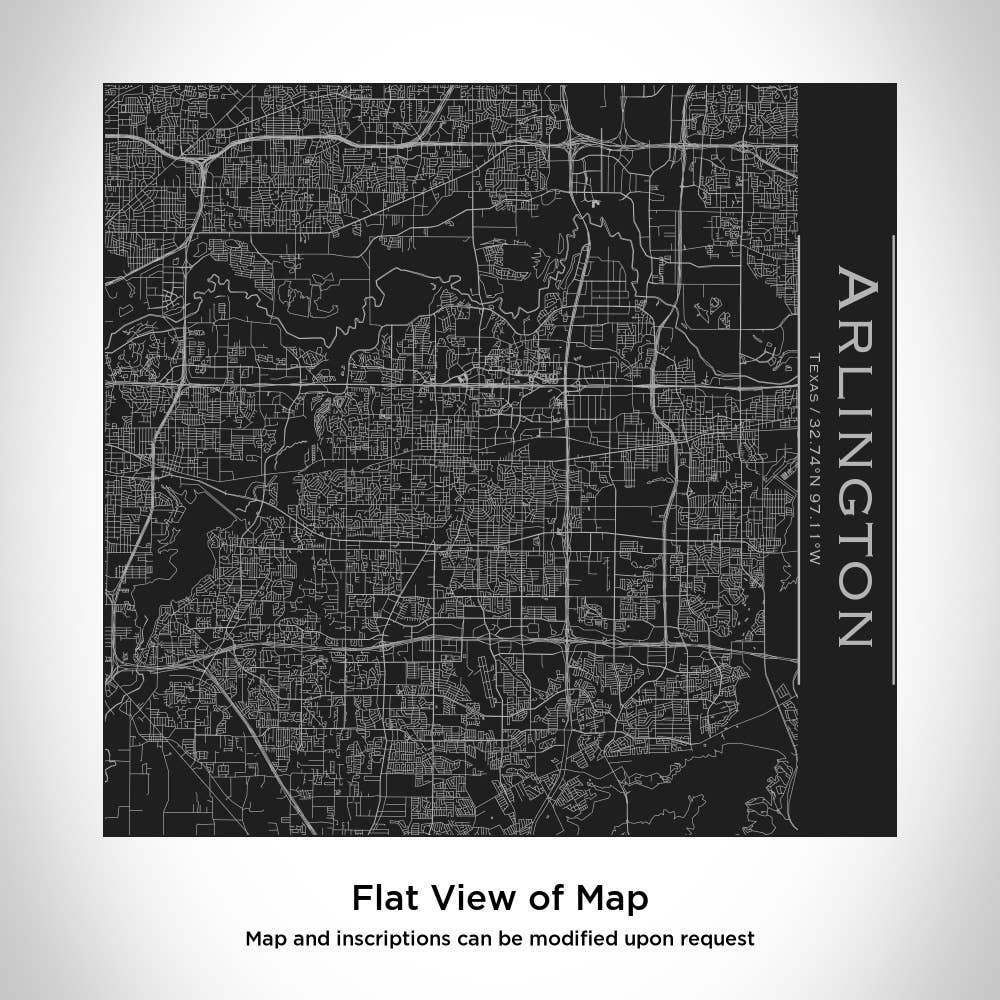 JACE.design - Wholesale Insulated Mug/Tumbler - Arlington TX Map Tumbler in Matte Black1