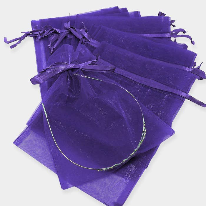 Sensibling Corp. - Wholesale Gift Bag - 12PCS - 6.75 X 9.5 Ribbon Organza Gift Bags
11