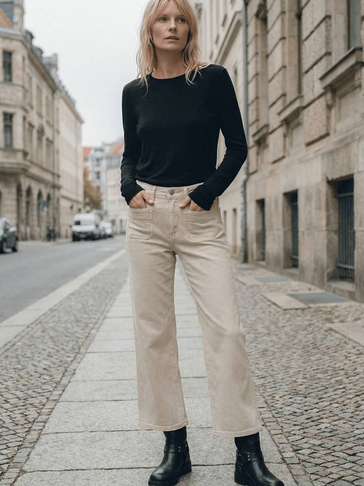 HØJ TALJE FARVET BOOTCUT for engroshandel hos ARTEMIS VINTAGE