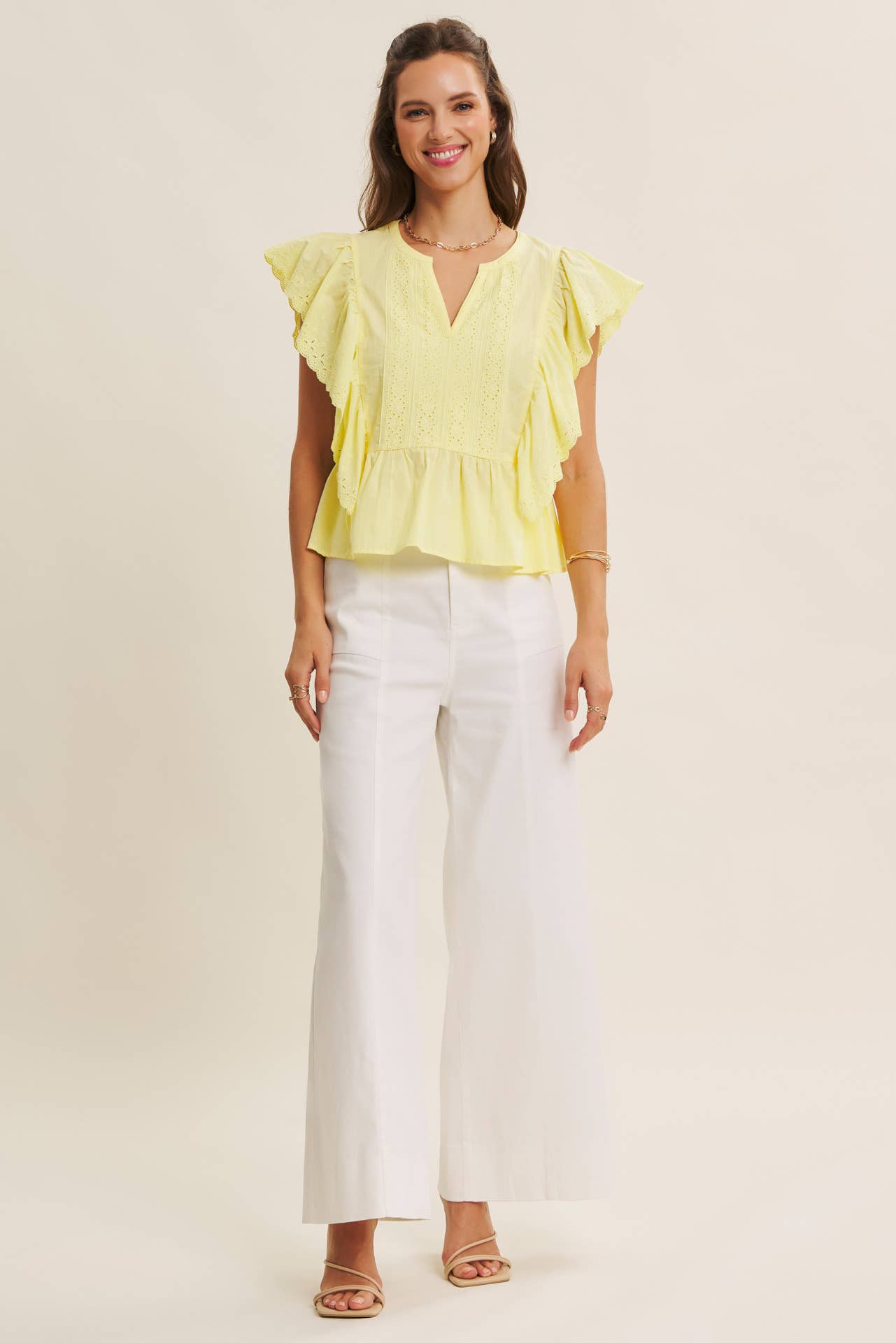 in february – Calças - Mulher por atacado – CALÇAS ESSENCIAIS DO DIA A DIA ELÁSTICAS DE PERNA LARGA E COMPRIMENTO ATÉ AO TORNOZELO41