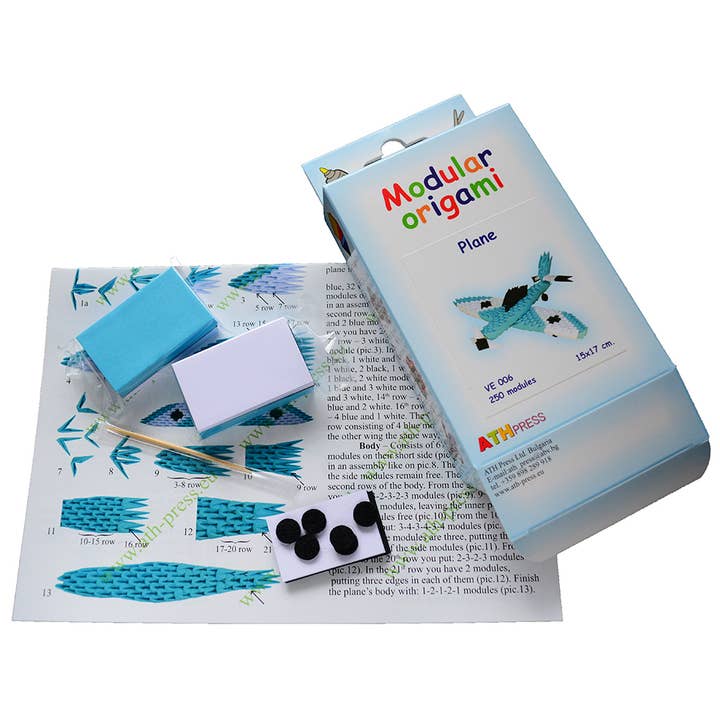 ATHobby Do It Yourself - Wholesale DIY Craft Kit - DIY Craft Kit – 3D Modular Origami Set | Blue Plane1