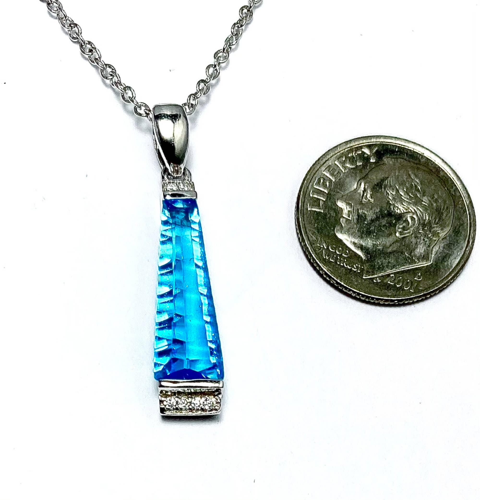 Twan Kee Jewelry - Wholesale Pendant/Charm Necklace - Fancy Cut Helenite & CZ Sterling Silver Pendant1