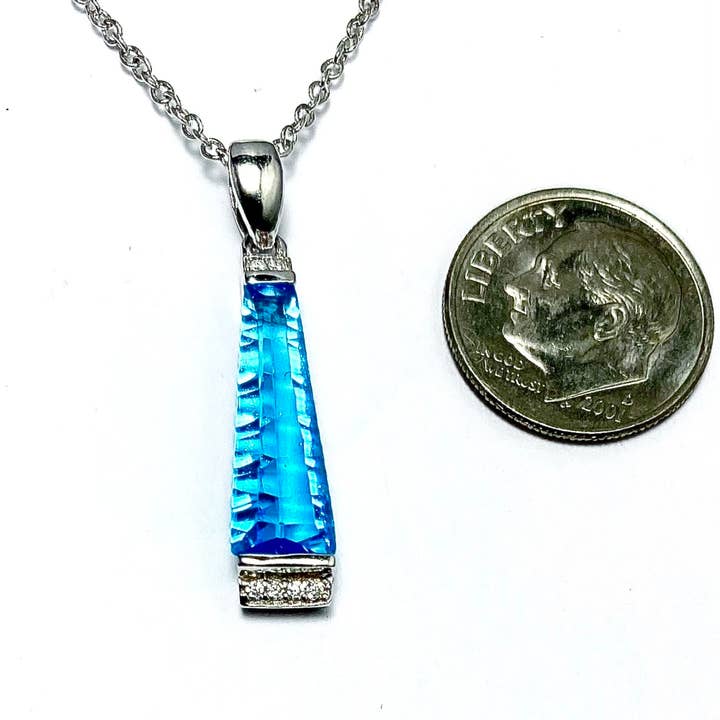 Twan Kee Jewelry - Wholesale Pendant/Charm Necklace - Fancy Cut Helenite & CZ Sterling Silver Pendant1