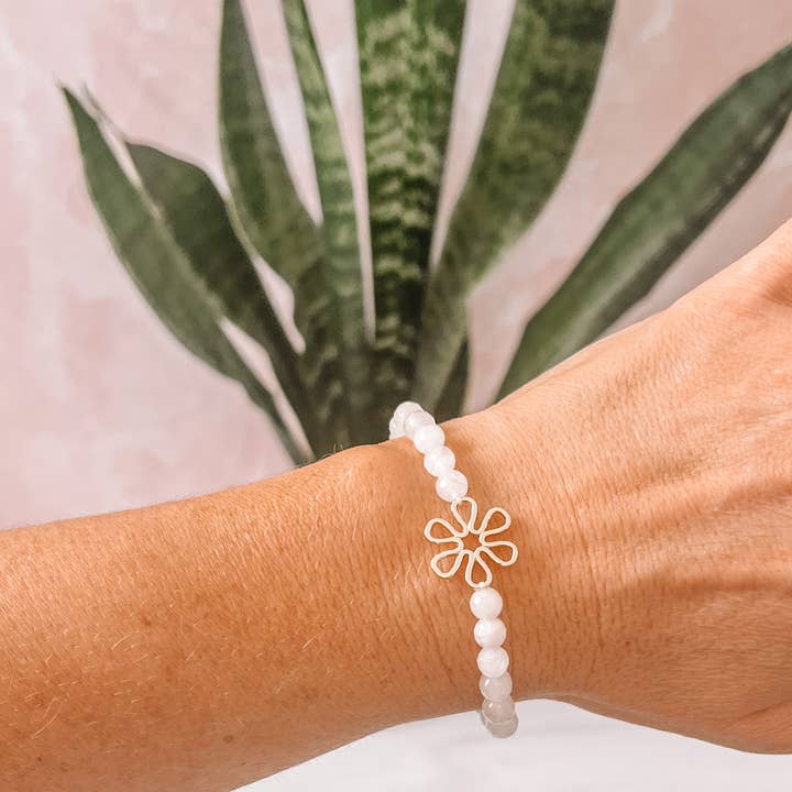 Joyful Beaded Flower Bracelet for wholesale by Carolyn Hearn Designs