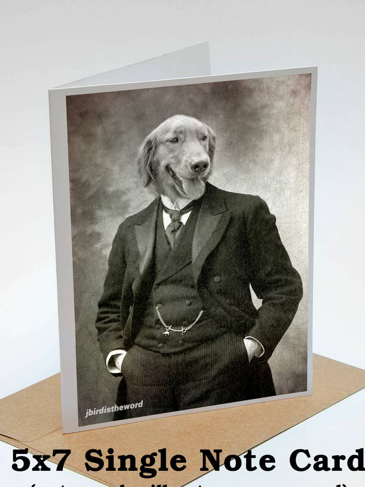 Golden Retriever Note Card Moving Away College Graduation for wholesale by The Wild Oddisorium