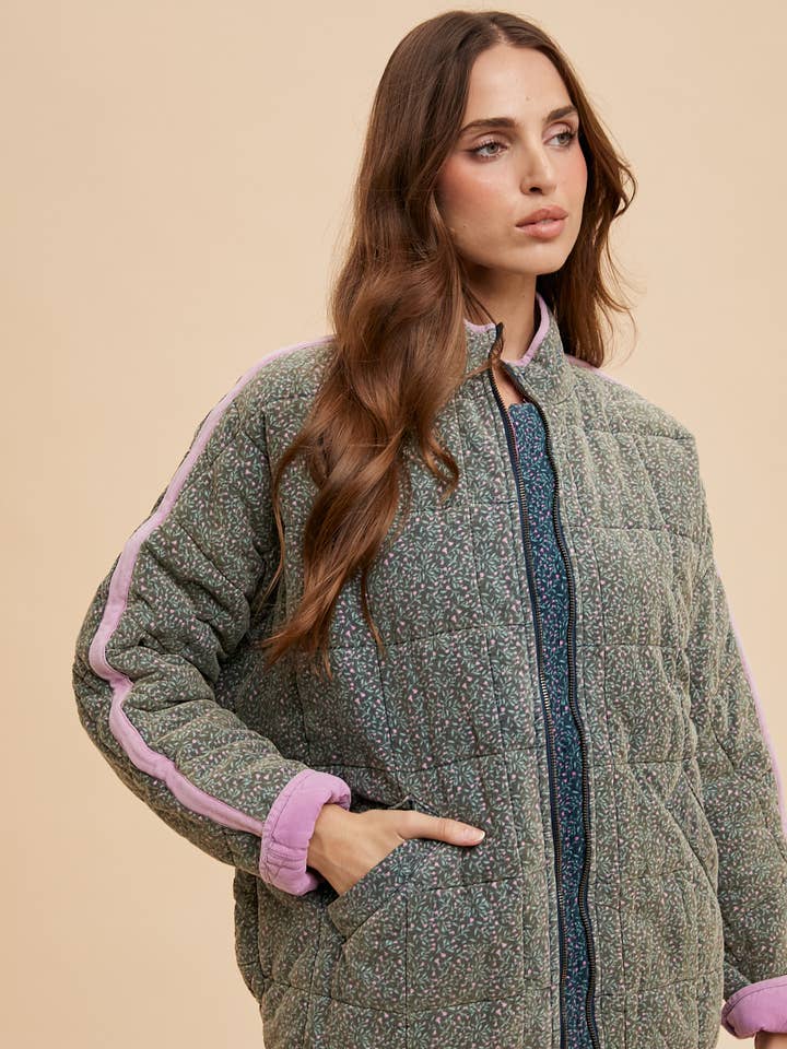 In Loom - Wholesale Puffer Jacket - Women's - QUILTED CORDUROY PUFFER JACKET