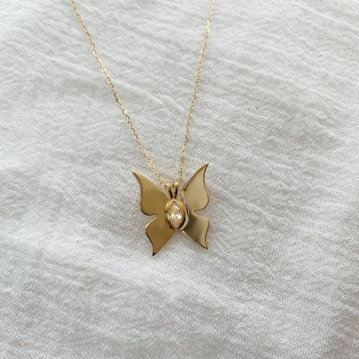 Charme Borboleta com Marquise CZ por atacado de Kimiya Designs