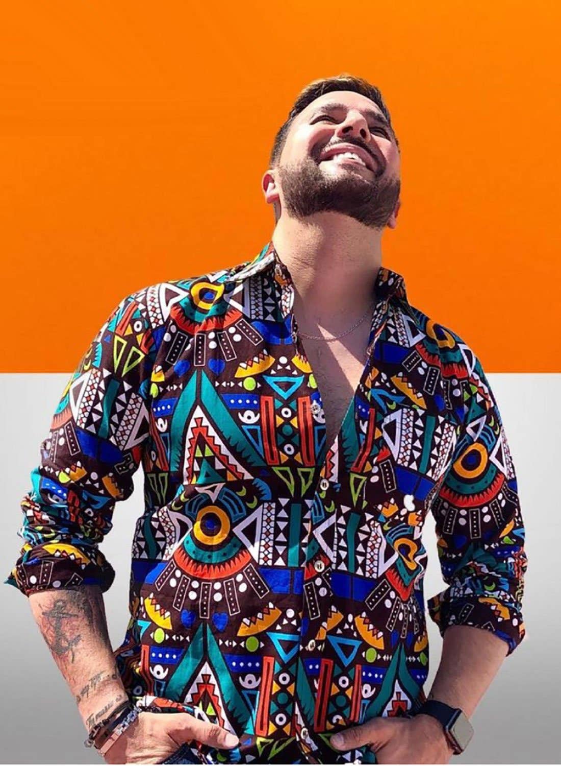 SUESES – Engroshandel Skjorte med buttondown – Mænd – AFRICAN ANKARA SHIRT, African Herre Wear, Tribal Mænd T