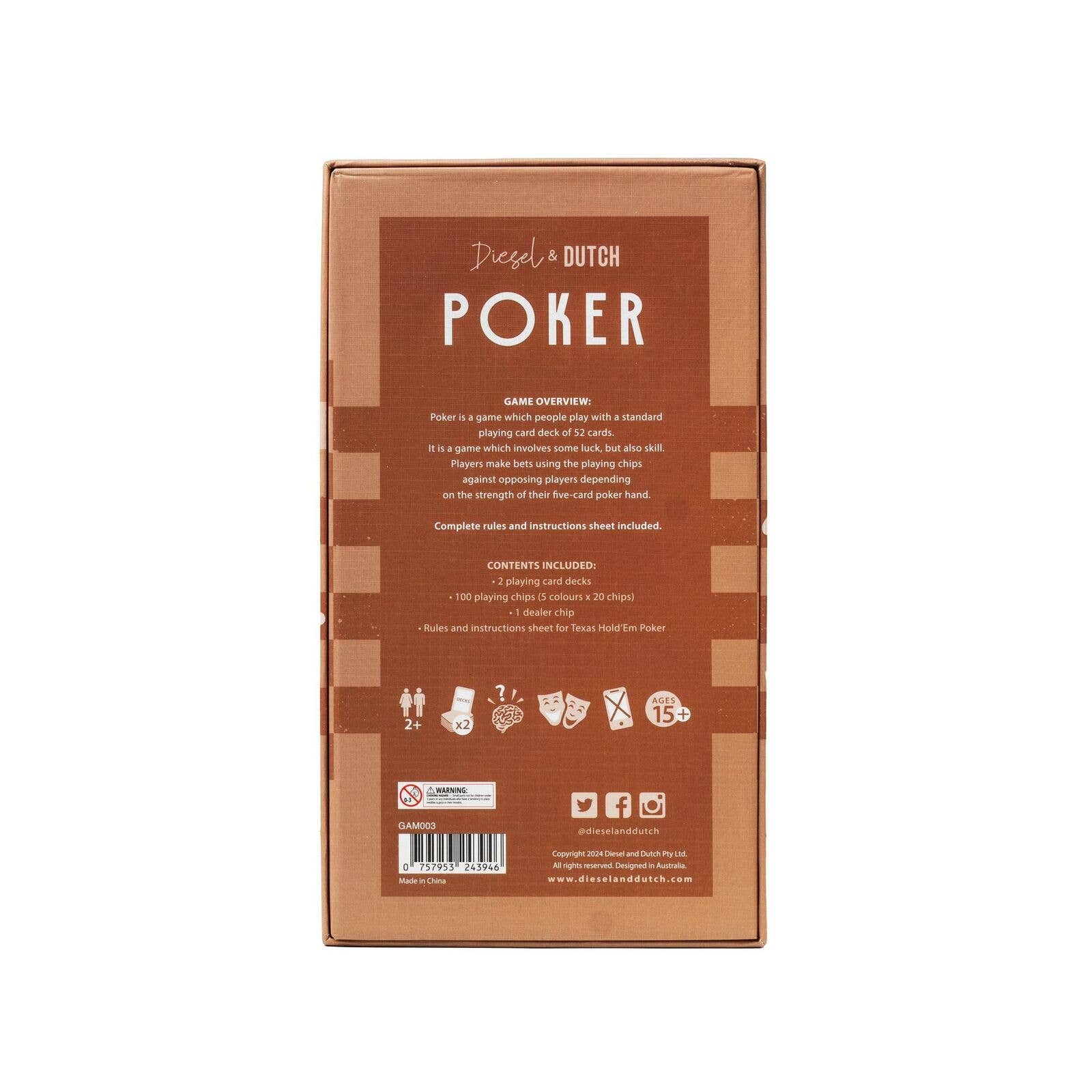 Diesel & Dutch - Wholesale Card game - Poker Game Set [4]4