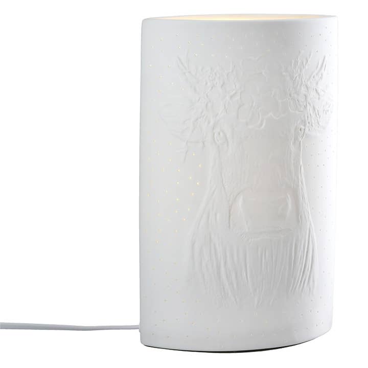 Oval table lamp Adelheid white H. 28 cm, PU 1 for wholesale on Faire2