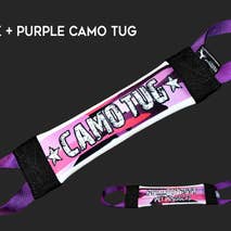 Rosa (och lila) Camo Fire Slang bogserbåt för wholesale av Bulletproof Pet Products