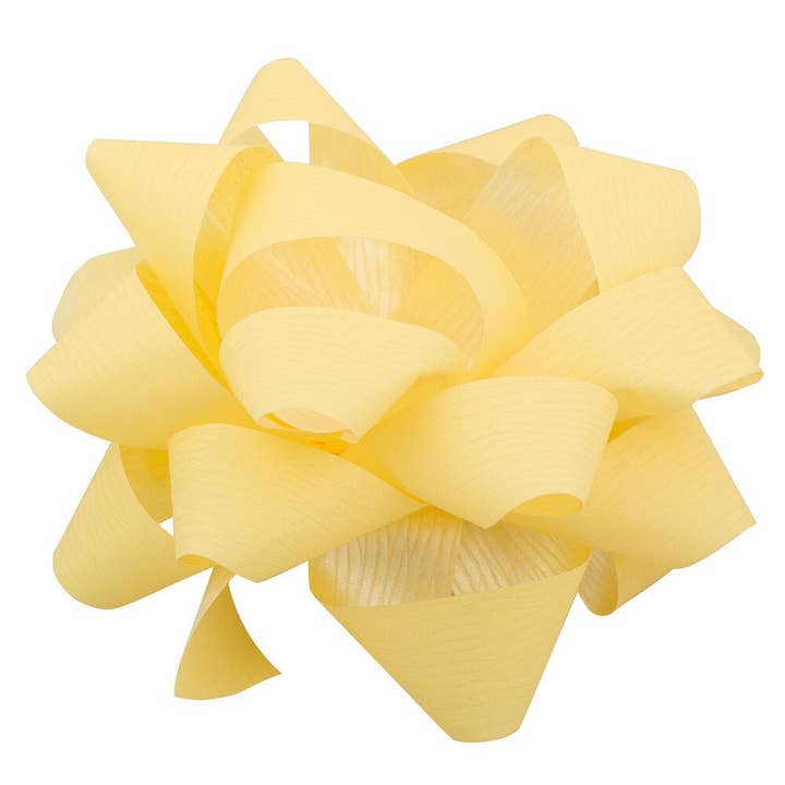 JAM PAPER - Wholesale Bow - Gift Wrapping - Gift Bows, Medium, 5 1/2 Diameter, Pale Yellow, 1PK1