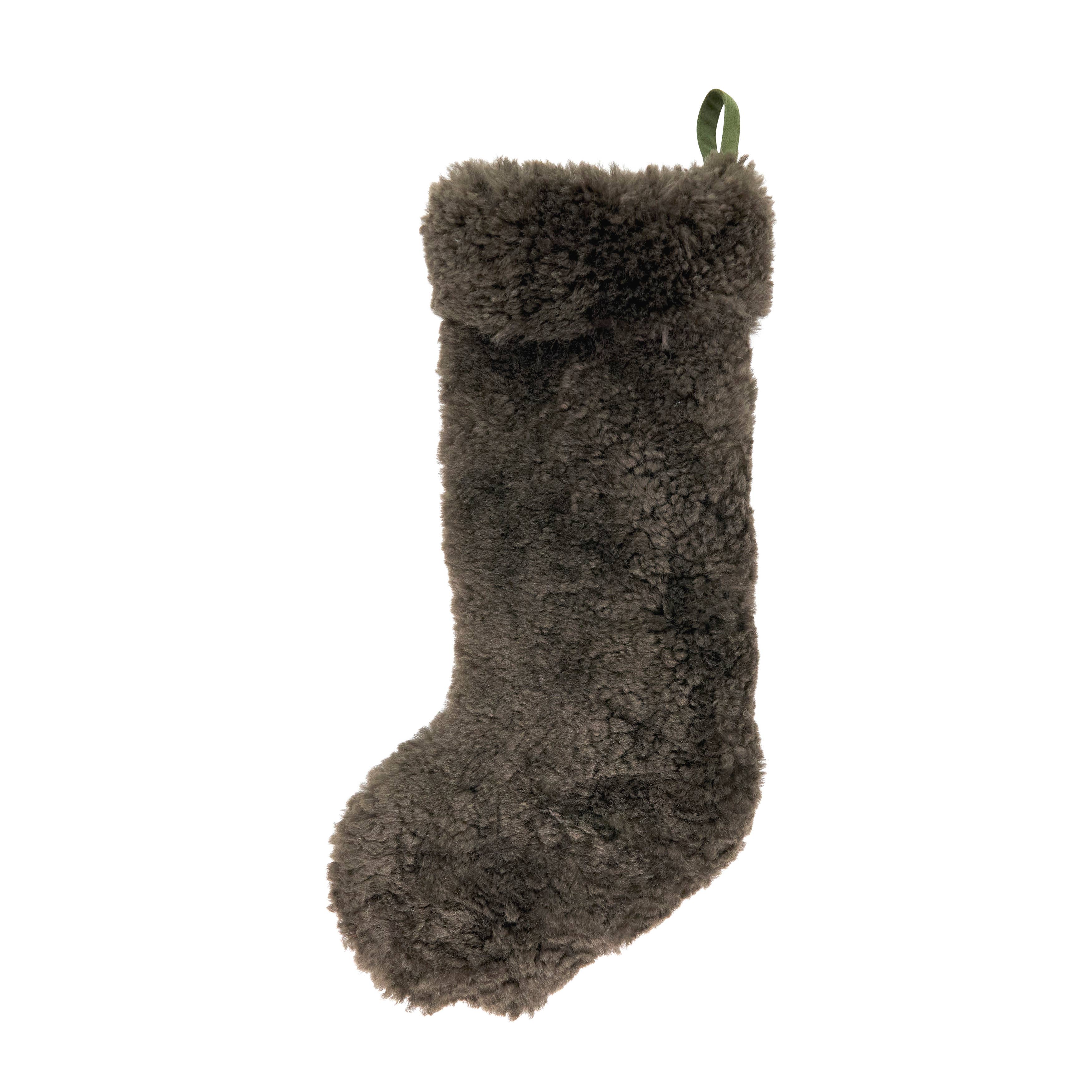 Saro Lifestyle - Wholesale Holiday Stocking - Cozy Delight Lamb Fur Stocking1