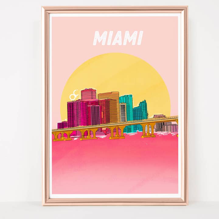 Abbicreates Studio LLC - Wholesale Art Print - Miami Art Print collection By Abbicreates Studio
