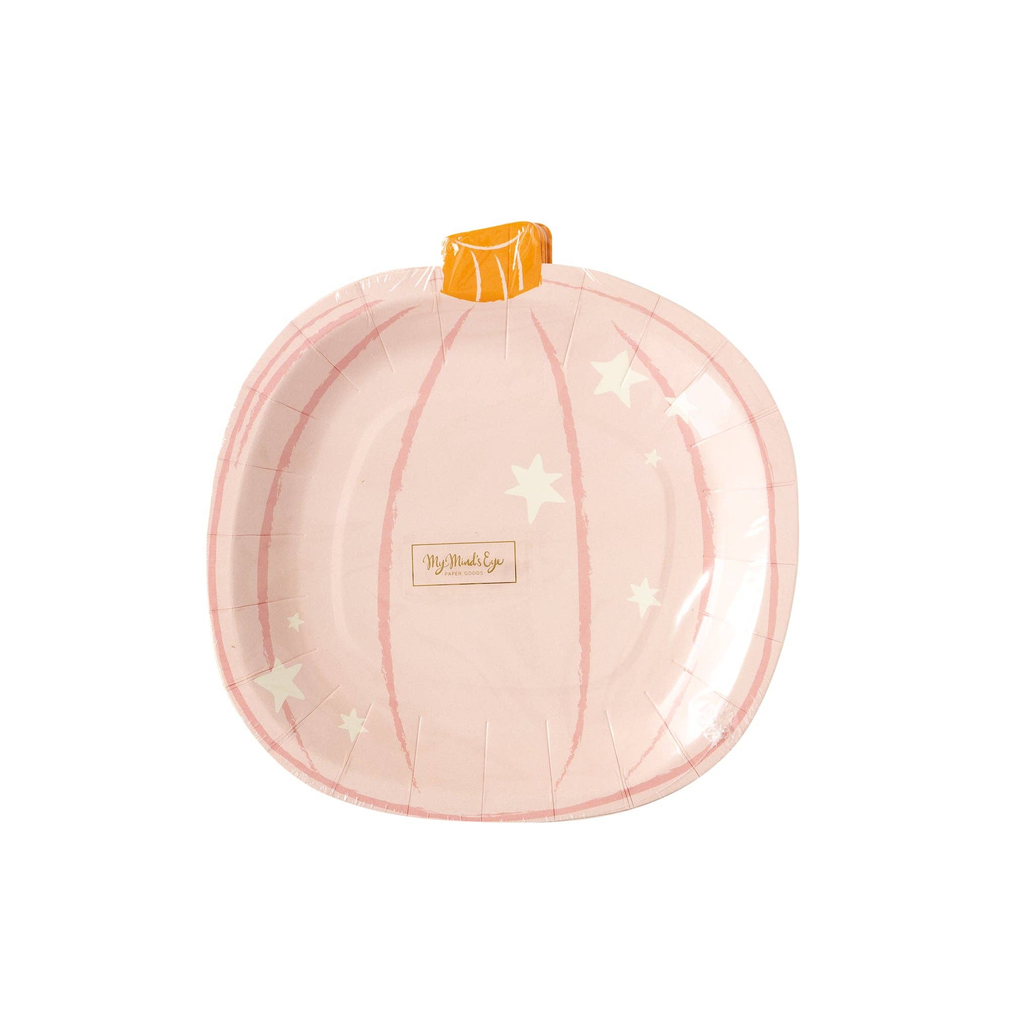 My Mind’s Eye - Wholesale Disposable Plate - GGH1043 -  Ghoul Gang Pumpkin Shaped Paper Plate2