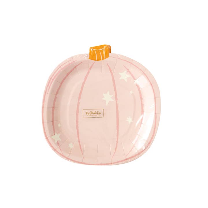My Mind’s Eye - Wholesale Disposable Plate - GGH1043 - Ghoul Gang Pumpkin Shaped Paper Plate2