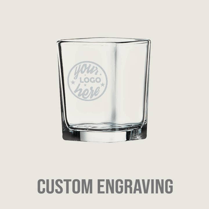 Custom Engraved Glass Shot Glass for wholesale by Cardinal Souvenirs
