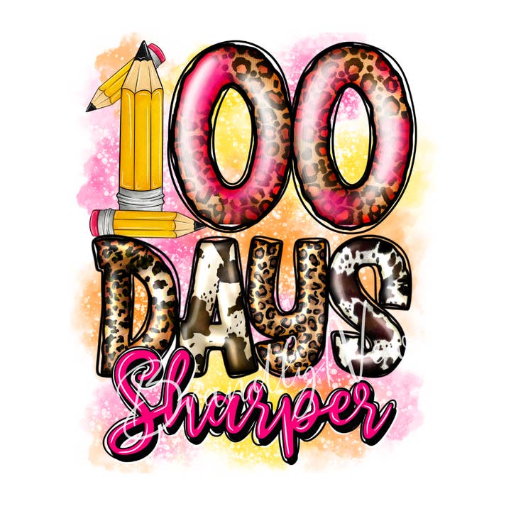 Sublimation Transfer, 100 Days of School for wholesale by BrandlyNew