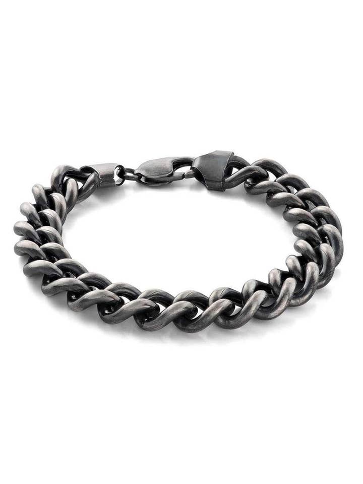 Anchor Chain Bracelet Oxidized Silver for wholesale by NO MORE ACCESSORIES