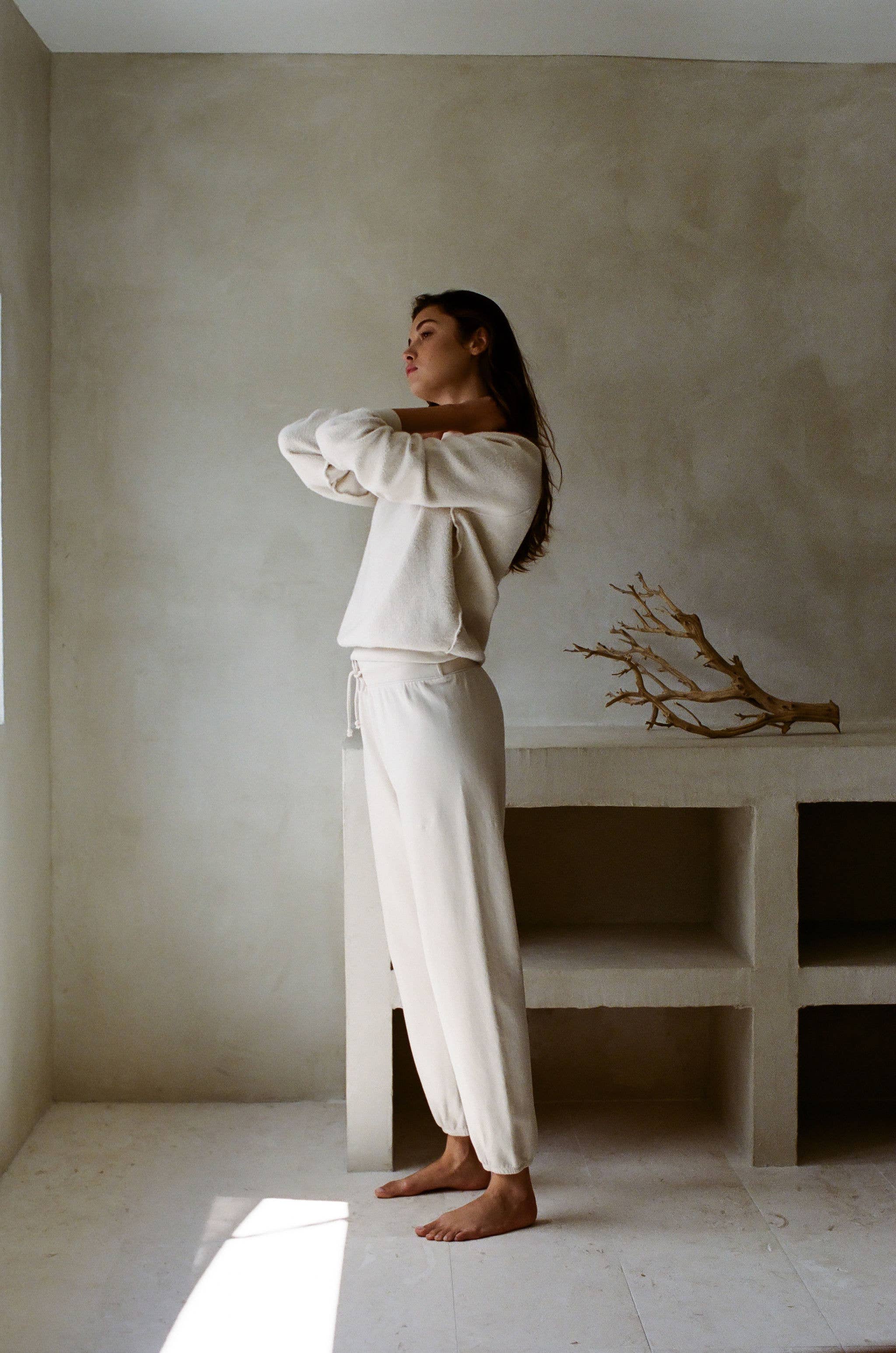 a.ren - Wholesale Sweatshirt - Women's - PK1008 | Knit Cotton Upside Down Garment Washed Pullover1