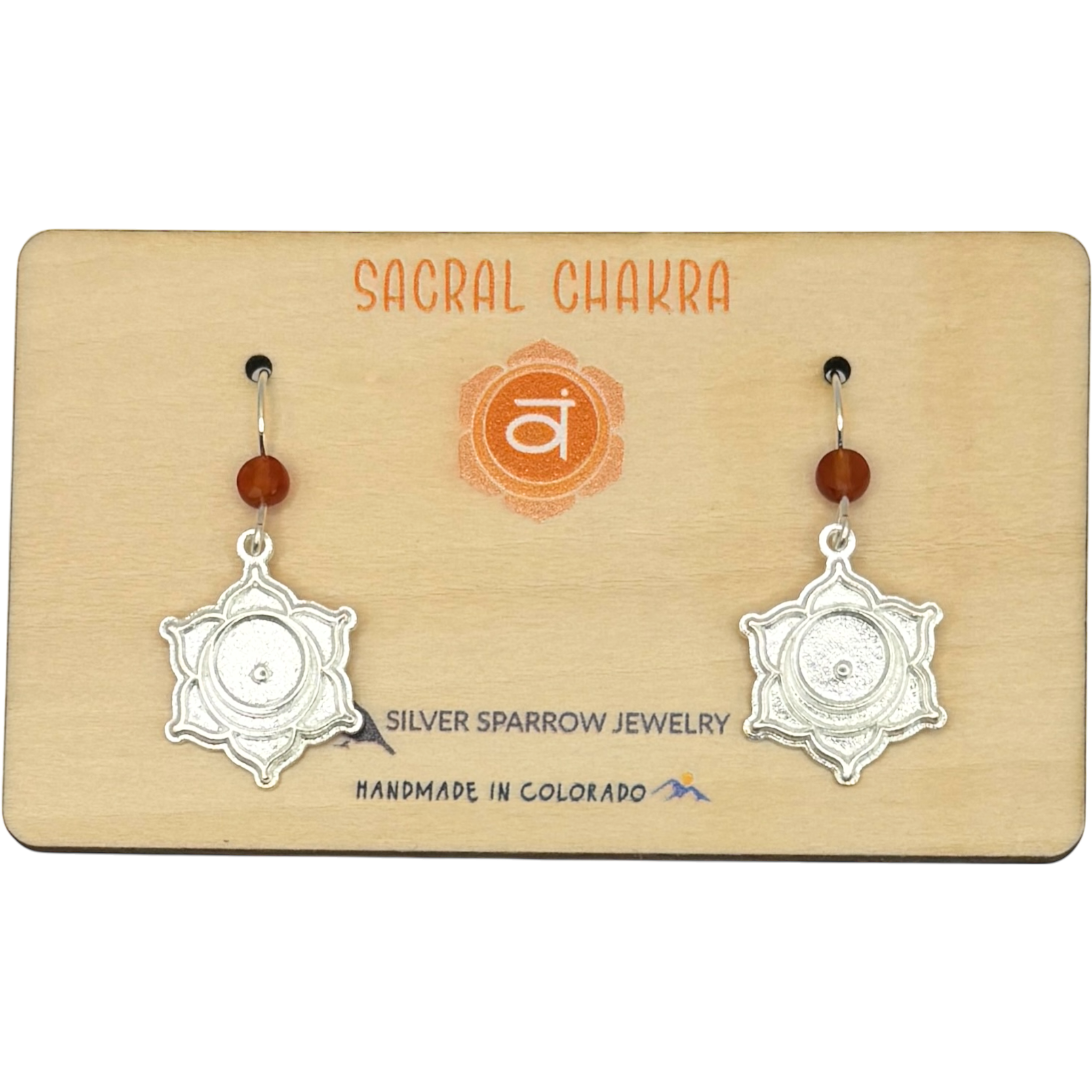 Silver Sparrow Jewelry – wholesale Hängande örhängen – Sacral Chakra Örhängen1