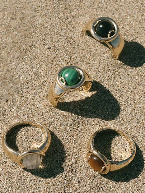 Elevator Button Signet Ring for wholesale by I Like It Here Club