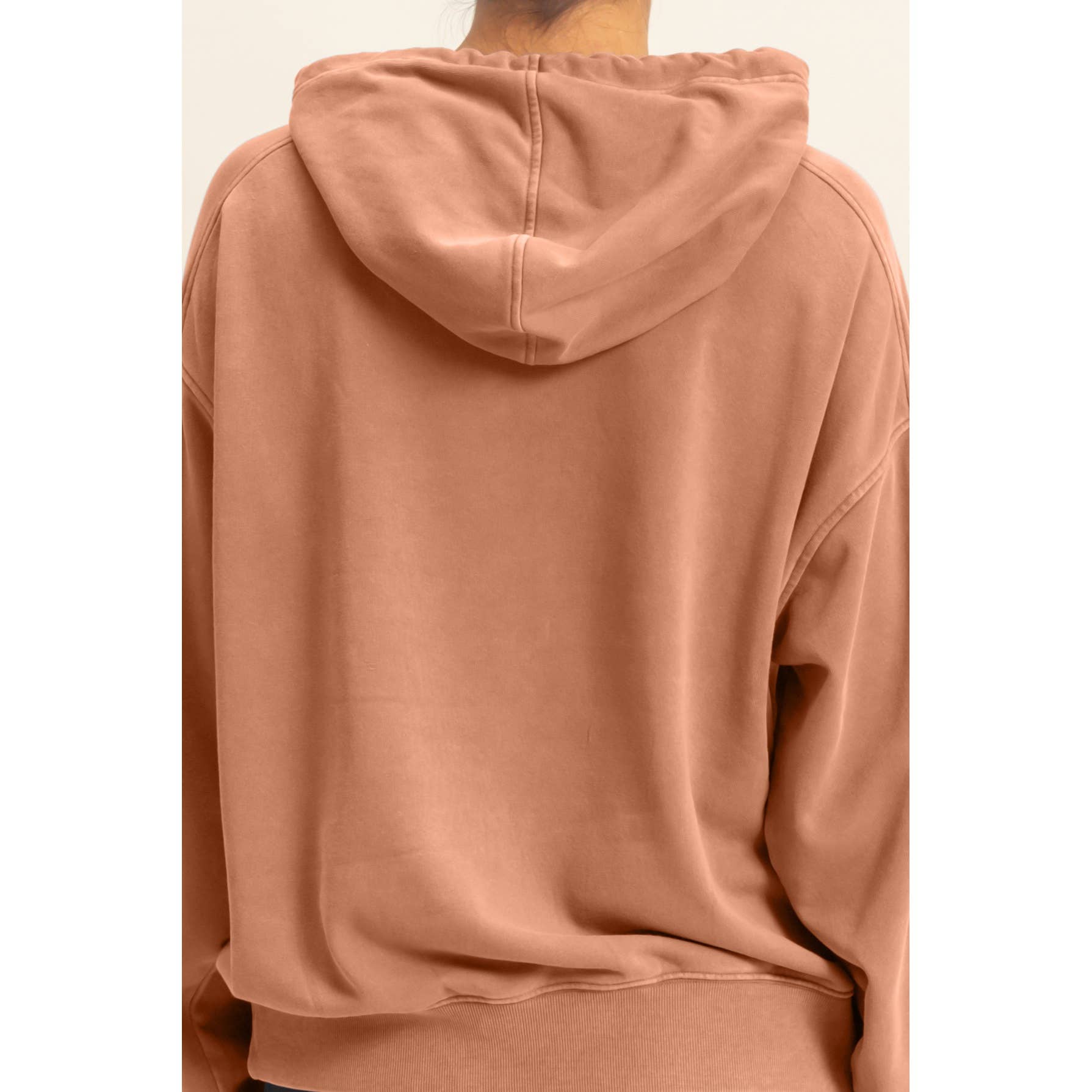 Double Zero - Wholesale Hoodie - Women's - Mineral Washed Seam Detail Hoodie24