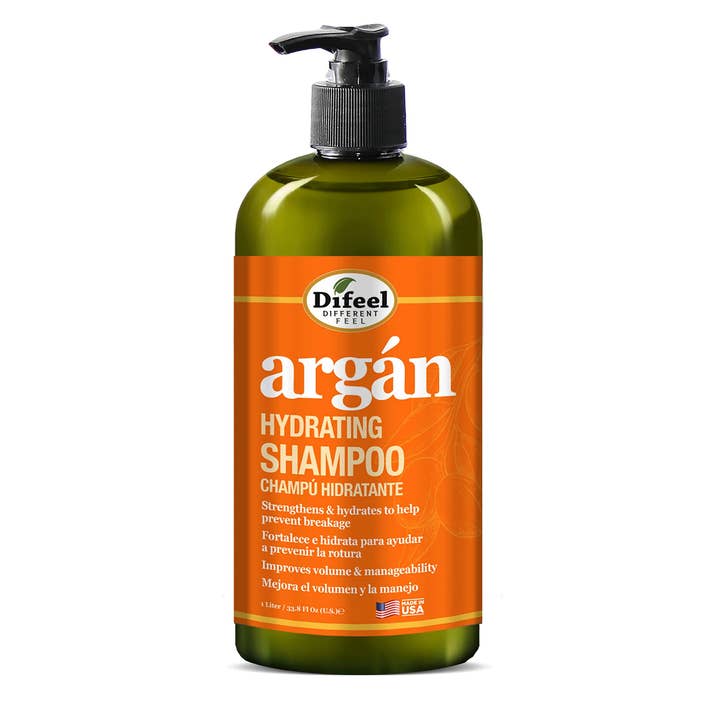 Shampooing Hydratant à l'Argan Difeel, 33,8 oz pour la vente par KT Supply