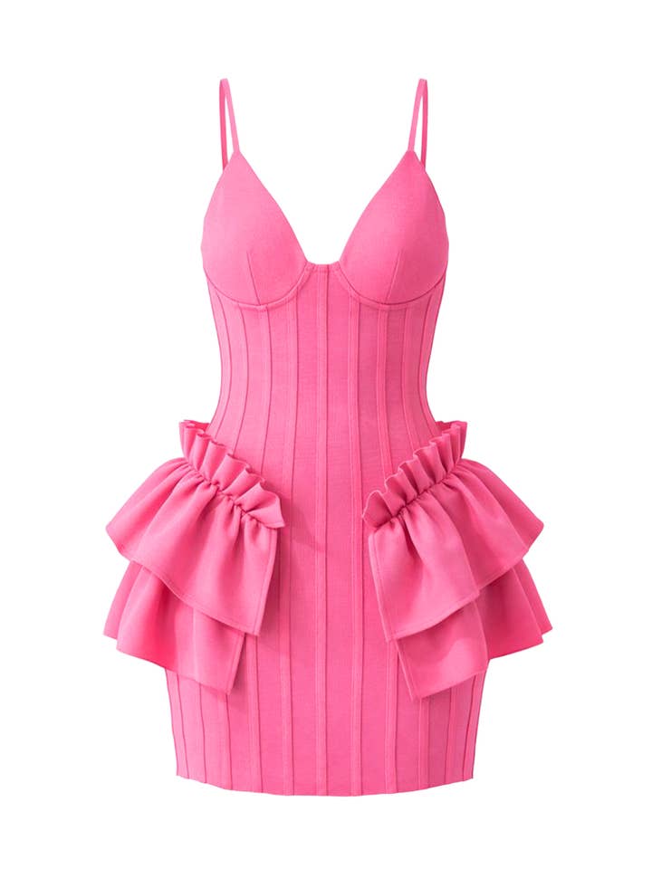 Vestido Bandage Mini com Detalhe de Folho por atacado de RIVIR