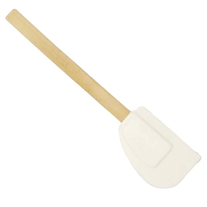 Rubber Bowl Scraper with Bamboo Handle for wholesale by Kitchen Supply Wholesale