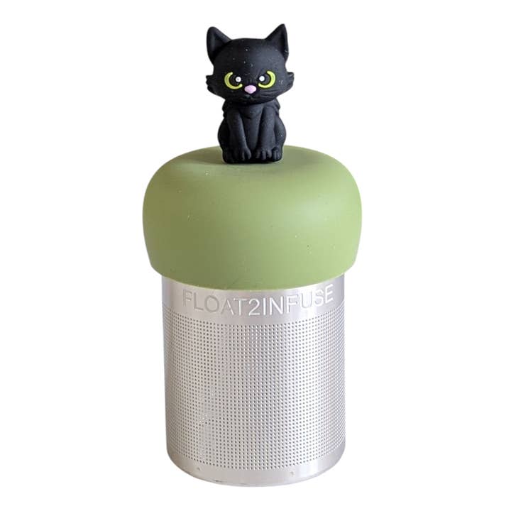 Halloween Cat | Floating Tea Steeper | Green Base | Black for wholesale by Float2infuse Tea Infuser