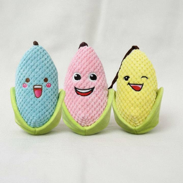 Interactive Plush Corn Squeaky Toy for Pets for wholesale by kapeit
