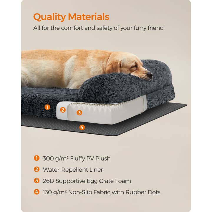 Greenwestons - Wholesale Pet Bed - Dog - Orthopedic Dog Bed for Large Dogs - Dark Gray Dog Sofa Bed3