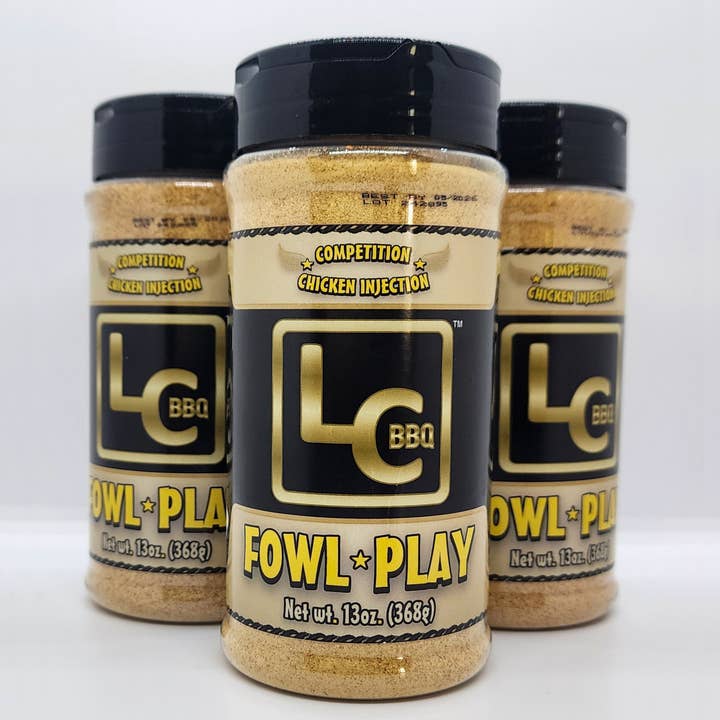 Fowl Play - Competition Chicken Injection - 13oz shaker for wholesale by LC BBQ