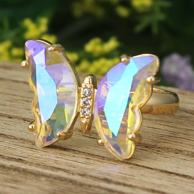 Crystal Wings Butterfly Ring for wholesale by ZAD