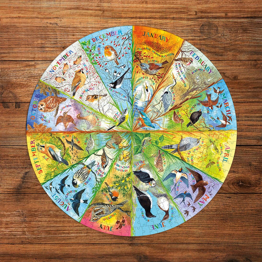 Gibsons Games Ltd – wholesale Puzzle – Adult – RSPB Birds of the Year 500 Piece Circular Jigsaw Puzzle1