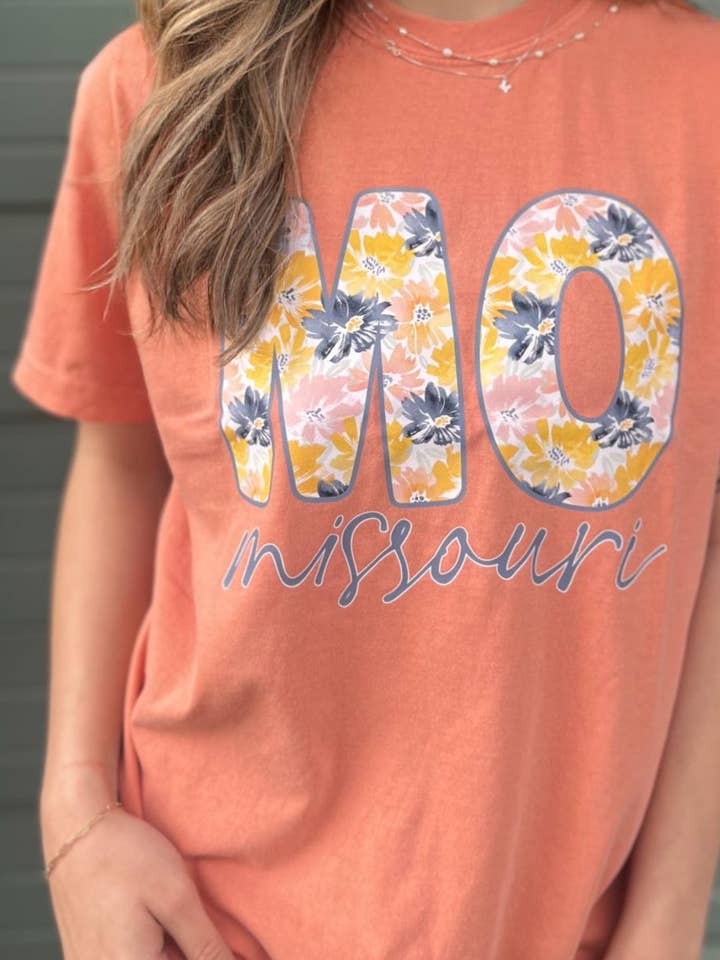 Camiseta Floral Custom State por atacado de JAR Co