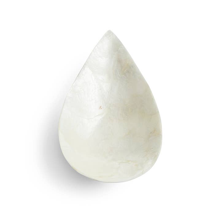 ByBazz - Wholesale Decorative Plate/Dish/Bowl - Schaaltje Schelp Capiz S Wit7