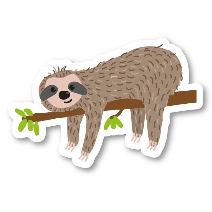 Lazy Sloth On A Tree Laptop Stickers Phone Stickers 3 Pack - Set of 2.5, 3 and 4 Inch Vinyl Laptop Stickers - Laptop Stickers Phone Stickers for Laptop, Phone, Water Bottle, Car & More Decal (3 Pack) for wholesale by FunPopStickers