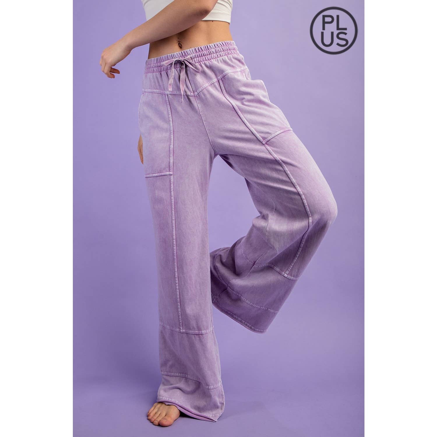 Rae Mode - Wholesale Pants - Women's - PLUS SIZE MINERAL WASHED FULL LENGTH COTTON PANT1