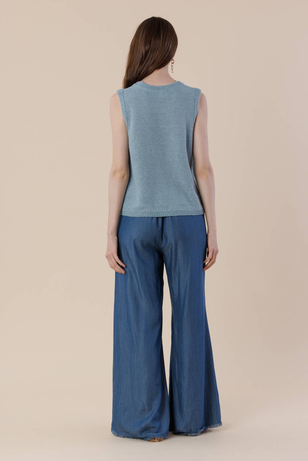 A & SHE – Großhandel T-Shirt – Damen – Salty Strickpullover-Top – Ärmellose Sommerweste7