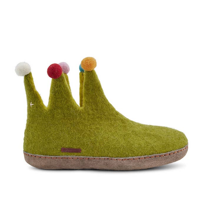 Lime Green The Jester with Leather Sole for wholesale on Faire